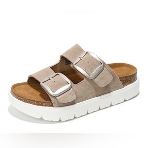 Stylish Women's Sandals with Silver Buckles